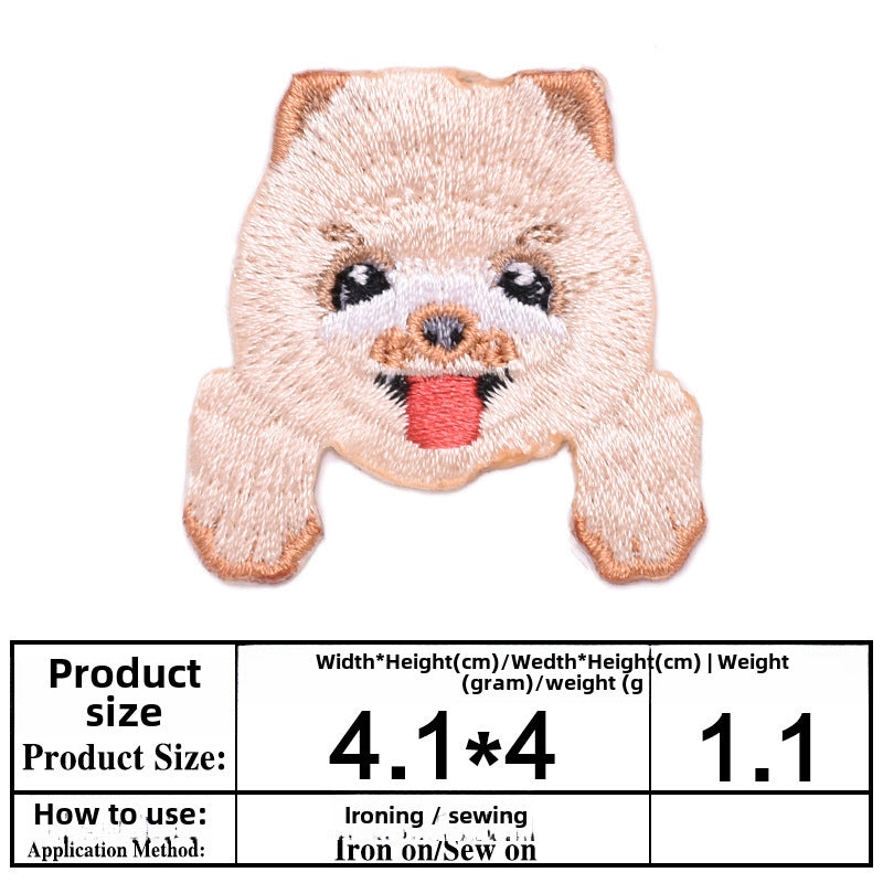 Wholesale Puppy Head Animal Embroidery Patch